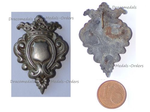 Germany WWI Patriotic Badge Coat of Arms with Heraldic Crown