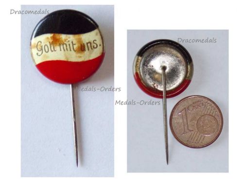 Germany WWI Badge Gott Mit Uns German Imperial Colors Stickpin
