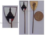 Germany WWI Prussia Enameled Stickpin Badge of the Lighthouse Kyffhauser Land Forces Veteran Association Marked Ges. Gesch
