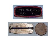 Germany WWI Patriotic Cap Badge Gott Mit Uns 1914 1915
