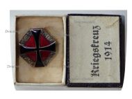 Germany WWI Cap Badge War Cross 1914 Gott Mit Uns Boxed