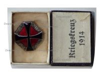 Germany WWI Cap Badge War Cross 1914 Gott Mit Uns Boxed