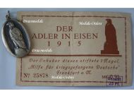 Germany WWI Patriotic Medal for the Aid & Relief of the German Prisoners of War in Captivity "The Eagle in Chains 1915" with Diploma