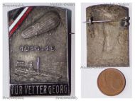 Germany WWI Cap Badge Fur Vetter Georg Imperial Navy Zeppelin Uboat  For Cousin George 1914 1915