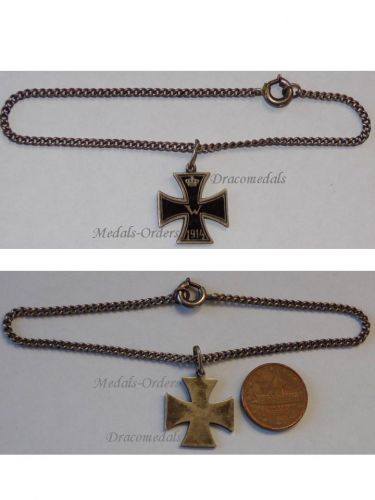 Germany WWI Patriotic Pendant Iron Cross 1914 Bracelet