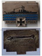 Germany WWII Light Cruiser Emden Patriotic Badge Brooch 1925 Weimar Republic by Ferdinand Wagner 