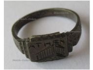 Germany WWII Ring Occupation Athens Greece Parthenon Acropolis April 1941 October 1944 Silver 800 