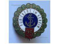 Germany WWI Badge of the Veteran Association of the German Imperial Navy for 25 Years Loyal Contribution