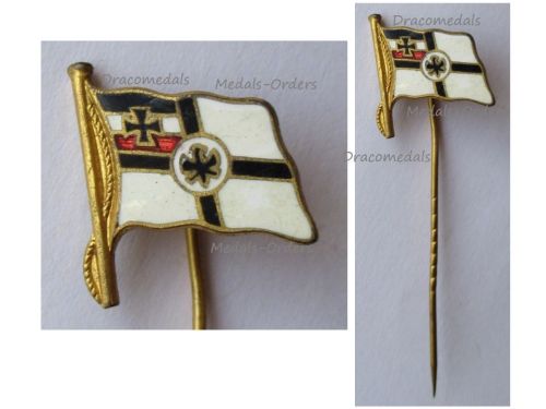 Germany WWI Cap Badge German Imperial Navy Flag Stickpin