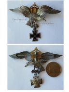 Germany Prussia WWI Patriotic Badge for the German Imperial Flying Corps Eagle Imperial Crown & Iron Cross 1914