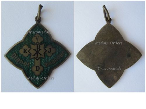 Germany WWI VDEJ Pendant Association of Protestant (Evangelical) Youth, Dienet Einander