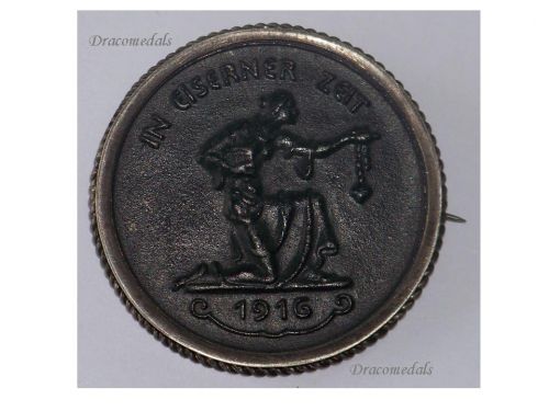 Germany WWI Patriotic Badge In Eiserner Zeit 1916