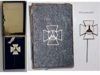 Germany WWI Prussia Badge Lighthouse Kyffhauser Land Forces Veteran Association Stickpin Marked Ges. Gesch Numbered Boxed