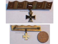 Germany WWI Trench Art Badge Iron Cross & German Flag 1914 1915 in Ordnance Bronze