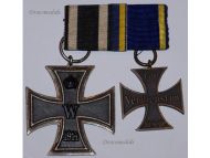Germany WW1 Set of 2 Medals (Brunswick Ernst August's Cross 2nd Class EA2, Iron Cross 2nd Class EK2)