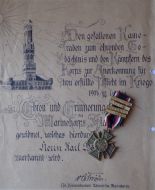 Germany WWI Flanders Cross with 4 Clasps Somme, Ypern, Yser, Flandernschlacht & Diploma