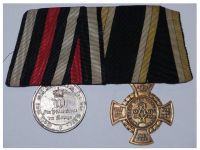 Germany Prussia Set of 2 Medals (Commemorative Cross for Loyal Combatants 1866, Commemorative Medal for the Franco-Prussian War 1870 1871 in Steel for Non Combatants)