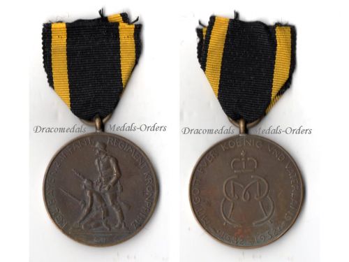 Germany Jubilee Medal of the 2nd Bavarian Infantry Regiment "Crown Prince" 1682 1932