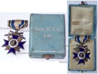 Germany WWI Bavaria Order Military Merit Cross 4th Class with Swords Boxed by Leser in Silver 900