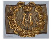 Germany WWI Bavaria Prince Alfons Service Commemorative Gold Badge on Shooting Performance Ribbon Marked DRGM 