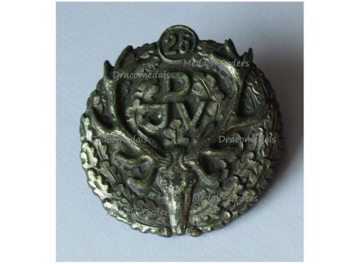 Germany WWI Prussia DJV Badge of the German Hunter Association for 25 Years Membership by St&L