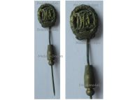 Germany WWII Sports Badge DRL 1935 1945 Bronze Class Stickpin by Wernstein Jena MINI Denazified