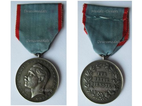 Germany Hesse WWI Loyal Service Medal of the General Honor Decoration of Grand Duke Ernst Ludwig 1894 1918 in Silver
