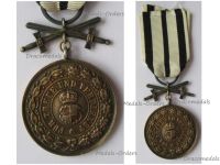 Germany WWI Hohenzollern Gold Merit Medal with Swords 3rd type 1842