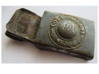 Germany WWI German Prussian Army Belt Buckle Gott Mit Uns for NCOs and Enlisted Men Dated 1915