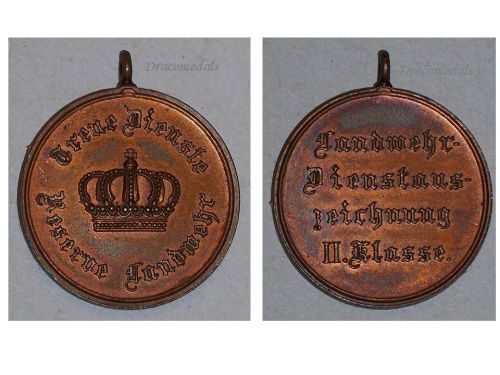 Germany Prussia WWI Reserve Territorial Army Service Medal 2nd Class 1913 1918