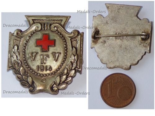 Germany WWI German Red Cross VFV Fatherland Women Association Badge for Nurses by Stubbe