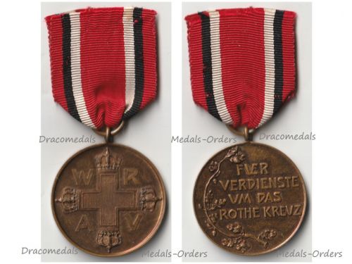 Germany WWI Prussia Red Cross Service Medal 3rd Class in Bronze