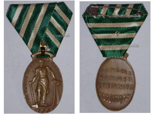Germany Saxony WWI Medal of the Chamber of Commerce & Industry of Chemnitz for Labor Merit