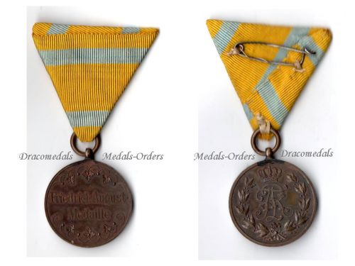 Germany Saxony WWI Friedrich August Medal for Military Merit Bronze Class 1905 1918