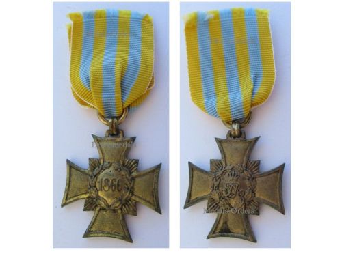 Germany Saxony 1866 German Civil War Commemorative Cross for Combatants