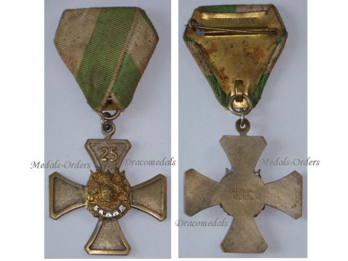 Germany Saxony WWI Saxon Veteran Association Decoration 3rd Class Cross for 25 Years Membership by Glaser