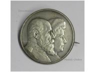 Germany Wurttemberg Silver Jubilee Badge for the 25th Wedding Anniversary of King Wilhelm II & Queen Charlotte 1886 1911