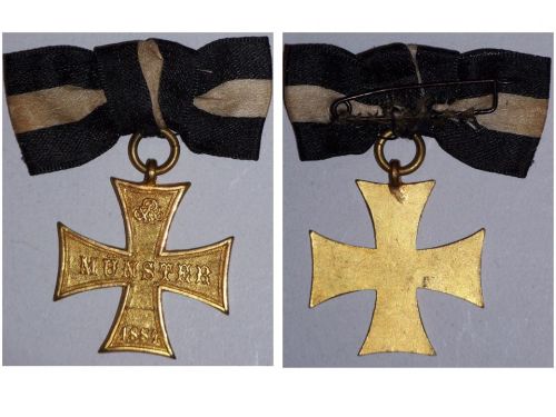 Germany WWI Prussia Veterans Association of Munster Membership Cross 1884