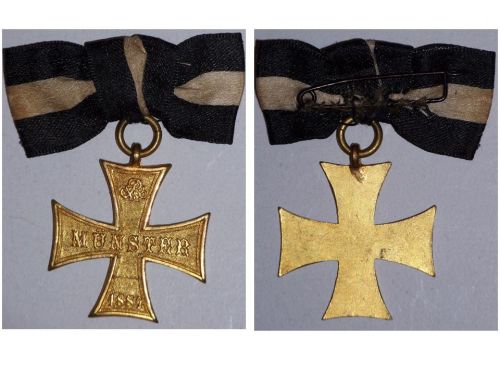 Germany WWI Prussia Membership Cross of the Veteran Association of Munster 1884
