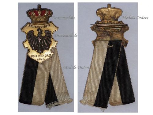 Germany WWI Prussia Badge of the Veteran Association of Collinghorst Hanover by Lindner