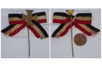 Germany WWI Prussia Badge DVKK Cross Stickpin Prussian Army Veteran Association Area of Berlin MINI