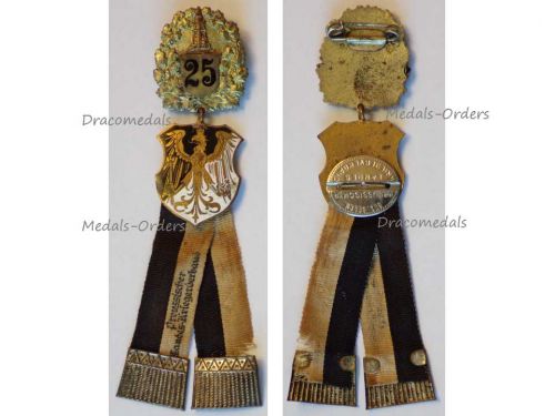 Germany WWI Prussia Membership Badge of the Lighthouse Kyffhauser Land Forces Veteran Association for 25 Years