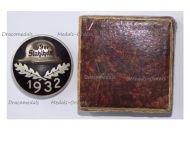 Germany WWI The Steel Helmet Veteran Combatant League Membership Entry & Tradition Badge Dated 1932 by STH Marked Ges Gesch Boxed 1918 1935