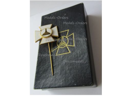Germany WWI Prussia Badge Lighthouse Kyffhauser Land Forces Veteran Association Stickpin Marked Ges. Gesch Numbered Boxed