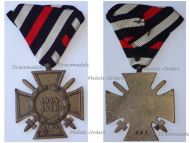 Germany WWI Hindenburg Cross with Swords for Combatants Maker G&S on Austrian Ribbon