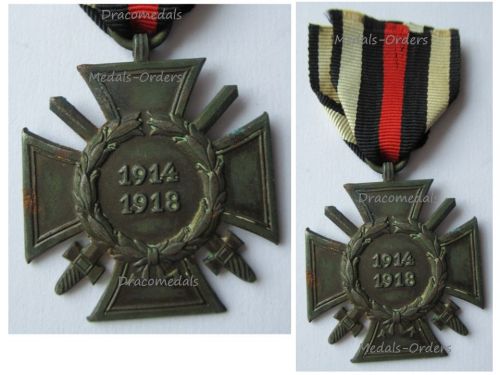Germany WWI Hindenburg Cross with Swords for Combatants Maker CP