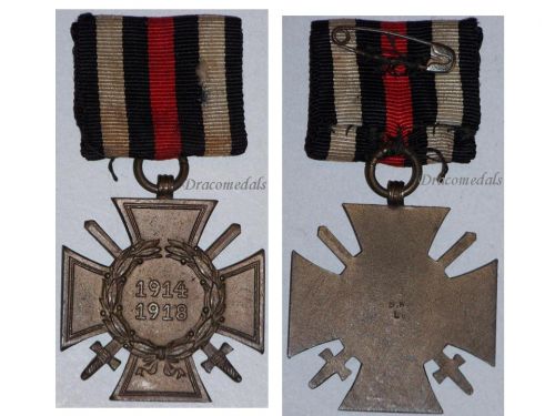 Germany WWI Hindenburg Cross with Swords for Combatants Maker BHL