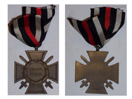 Germany WWI Hindenburg Cross with Swords for Combatants 1914 1918 Maker G&S