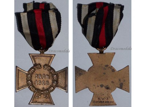 Germany WWI Hindenburg Cross without Swords for Non Combatants Maker RV 3 Pforzheim