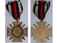 Germany WWI Hindenburg Cross with Swords for Combatants Maker RV 43 Pforzheim